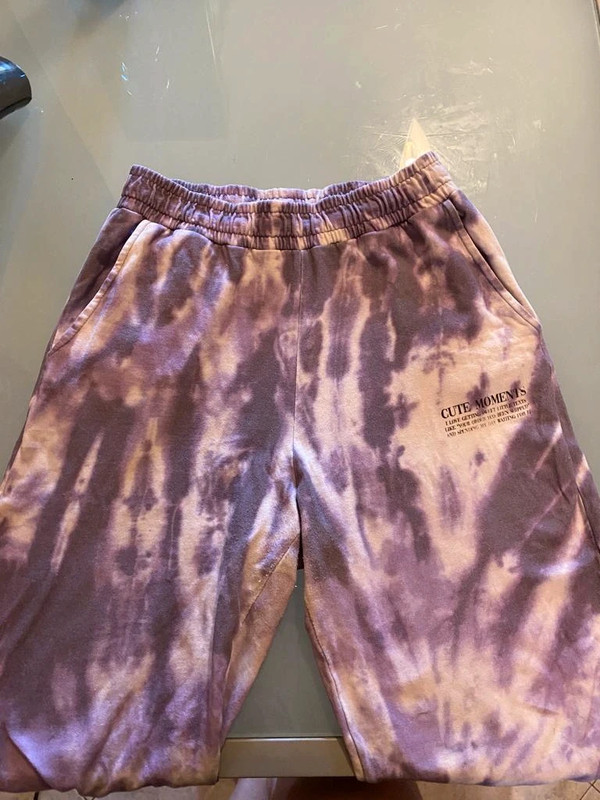 Pantaloni tie clearance dye bershka