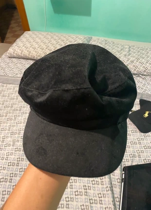 Y2k Cappello con visiera boucle nero Basco, marca: B.O., estado: Muito bom, €3.00, €3.85 inclui Proteção do Comprador