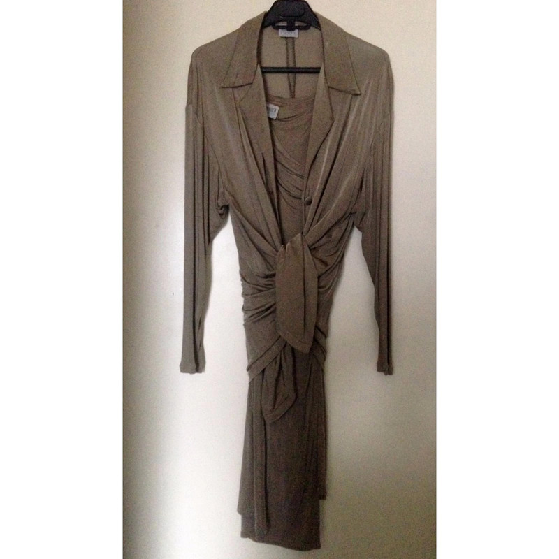 Ensemble bronze jupe & veste longue (T38/40) Antoine B_Vintage 80s 3