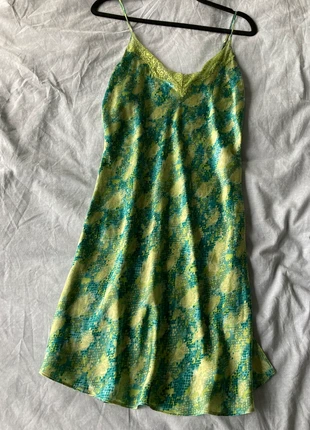 Yamamay Jungle Pettycoat with Lace in Turquoise-Green Satin, merk: yamamay, staat: Nieuw zonder prijskaartje, € 20,00, € 21,70 inclusief Kopersbescherming