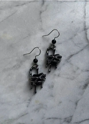 Orecchini cuore nero, marca: COQUETTE, estado: Nuevo sin etiquetas, 5,00 €, 5,95 € Protección al comprador incluida