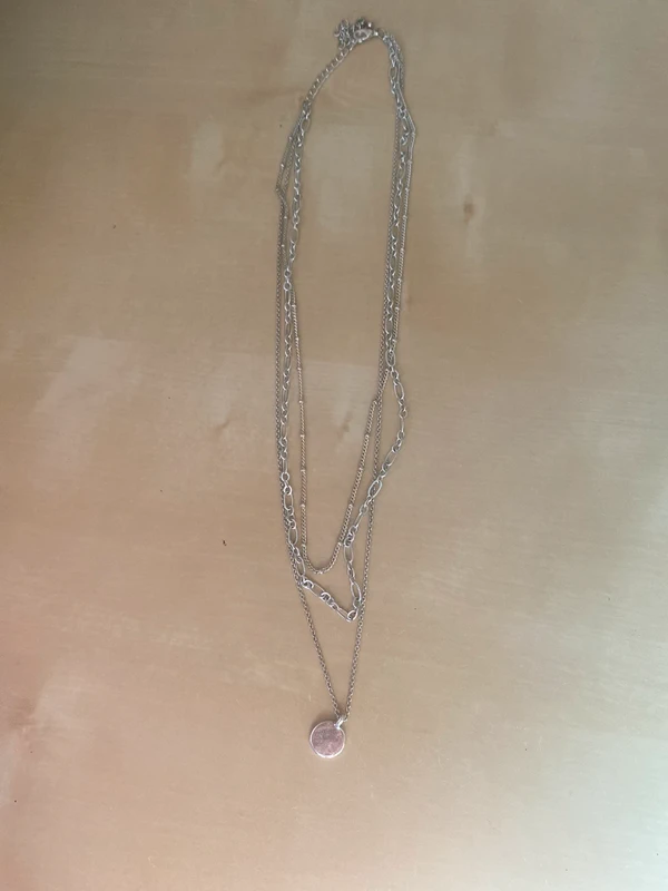 collier argenté 3 rangs h&m