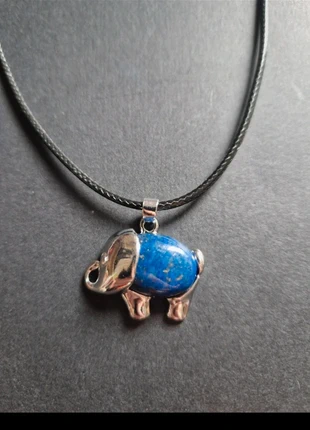 Lapis Lazuli Gemstone Elephant Pendant, brand: Runemaiden, condition: New with tags, £3.00, £3.85 includes Buyer Protection