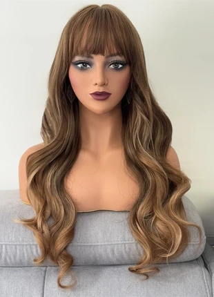 Perruque wig longue ondulée blonde miel doré avec frange cosplay Halloween, marca: givenza, estado: Muy bueno, 22,00 €, 23,80 € Protección al comprador Pro incluida