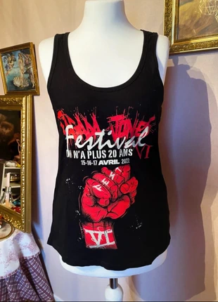 Débardeur Tagada Jones rouge et noir, marke: EMP, zustand: Sehr gut, größe: S / 36 / 8, 5,90 €, 6,90 € beinhaltet Vinted-Käuferschutz Pro