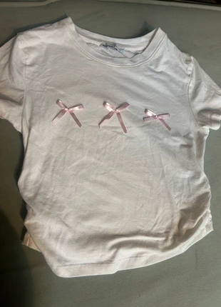 Coquette bershka top with pink bows, marca: Bershka, estado: Muy bueno, tamaño: M / 38 / 10, 5,50 €, 6,48 € Protección al comprador incluida