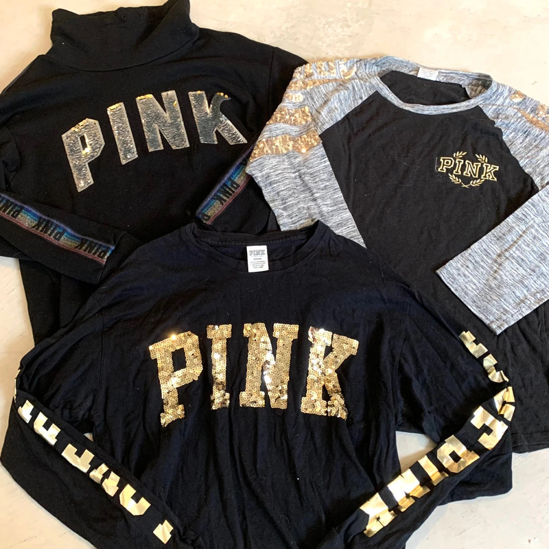 Victoria’s Secret Pink Y2K Sequins 3-Piece Shirt Set - Size Medium 1