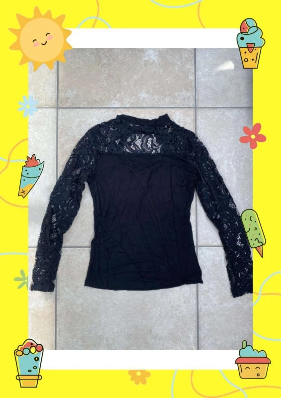 T-shirt moulant dentelle Shein - photo numéro 4