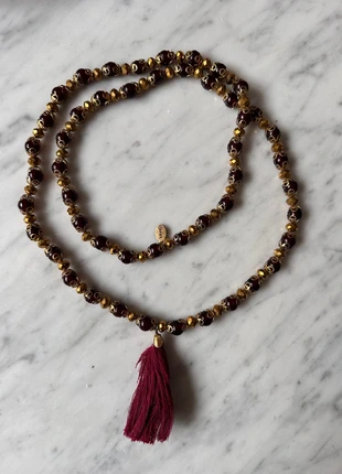 Collier perles bordeaux et doré, merk: GAS, staat: Nieuw zonder prijskaartje, € 10,00, € 11,20 inclusief Kopersbescherming