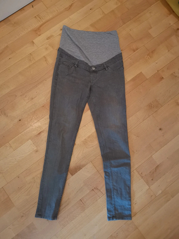 Umstandsjeans Schwangerschaftshose grau esmara 38 1