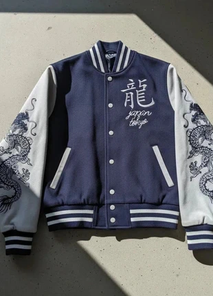 Veste Bomber Brodée Dragon – Streetwear / Y2K / Japon Tokyo / Bicolore Navy, marque: Lunevia, état: Très bon état, taille: M / 38 / 10, 64,90 €, 68,85 € Protection acheteurs incluse