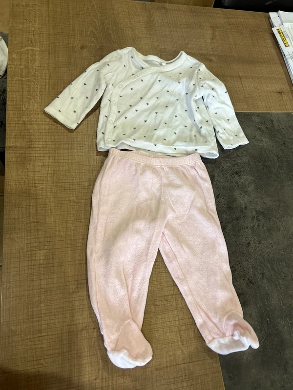 Pyjama 2 pièces en velours bébé fille, 9 mois