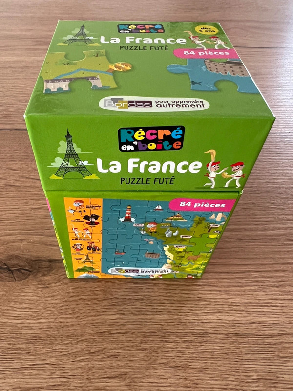 Récré en'Boîte La France Puzzle futé 84 pièces dès 5 ans