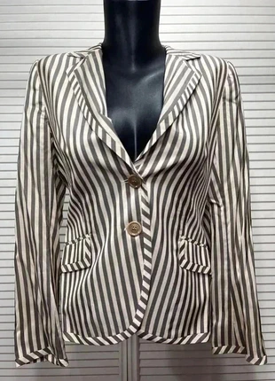 Blazer rayé en soie - femme - M - Zara Woman, merk: Zara Woman, staat: Heel goed, maat: M / 38 / 10, € 20,00, € 21,70 inclusief Kopersbescherming