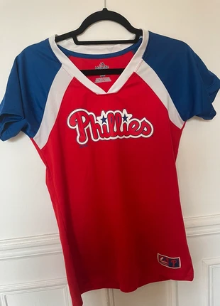 T-shirt baseball Phillies, marke: Majestic, zustand: Sehr gut, größe: S / 36 / 8, 29,00 €, 31,15 € inklusive Vinted-Käuferschutz