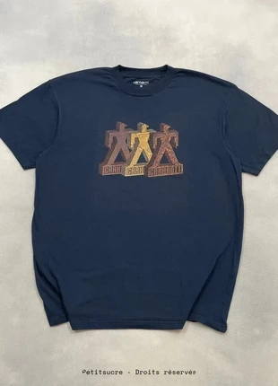 T-shirt Carhartt wip imprimé Bleu Marine coupe Large Homme 100% Coton Crew Neck - Taille M /747R, marca: Carhartt, estado: Muy bueno, tamaño: M, 29,00 €, 31,15 € Protección al comprador Pro incluida