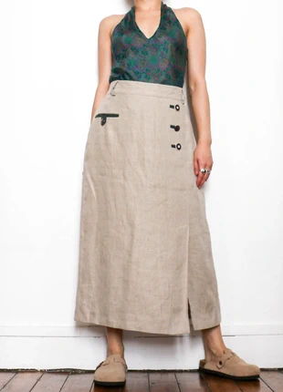 Linen skirt | Jupe autrichienne en lin, marque: Vintage, état: Très bon état, taille: M / 38 / 10, 12,00 €, 13,30 € Protection acheteurs (Pro) incluse