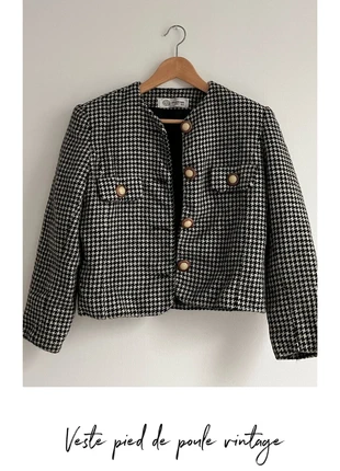 Blazer pied de poule 100% laine - vintage , marca: Vintage Dressing, estado: Bueno, tamaño: S / 36 / 8, 14,00 €, 15,40 € Protección al comprador incluida