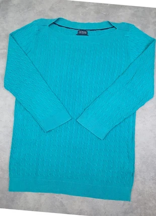 Pull bleu - vert torsadé col bateau demi-manche Marque Tommy Hilfiger Femme Taille L, marca: Tommy Hilfiger, estado: Muy bueno, tamaño: L / 40 / 12, 16,00 €, 17,50 € Protección al comprador Pro incluida