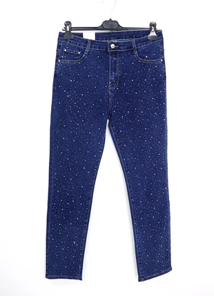 Jeans blu con strass Nuovi con Cartellino, estado: Novo com etiquetas, tamanho: XXL / 44 / 16, €25.00, €26.95 inclui Proteção do Comprador Pro