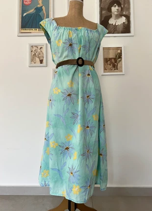 Abito vintage Meyer Mode in cotone oversize a fiori anni ’80/’90, marque: Vintage Dressing, état: Très bon état, taille: XXXL / 46 / 18, 7,00 €, 8,05 € Protection acheteurs incluse