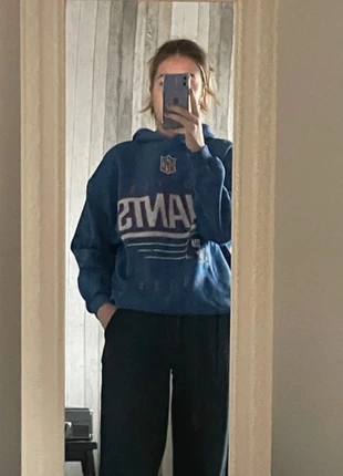 Blauwe grote hoodie, merk: Pull & Bear, staat: Heel goed, maat: M / 38 / 10, € 12,00, € 13,30 inclusief Kopersbescherming