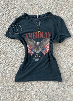 downtown girl usa graphic tee, merk: Vintage Dressing, staat: Heel goed, maat: XS / 34 / 6, € 17,95, € 19,55 inclusief Kopersbescherming