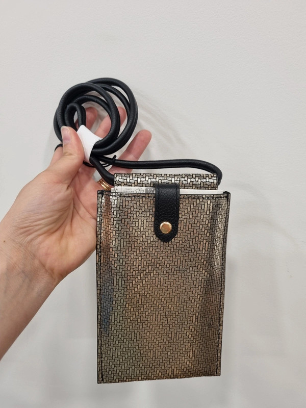 Pochette téléphone avec bandoulière doré / Phone bag 2