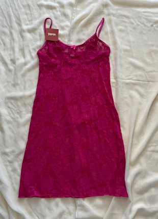 Robe nuisette en dentelle rose vintage y2k, brand: Vintage, condition: Very good, size: S / 36 / 8, €25.00, €26.95 includes Buyer Protection