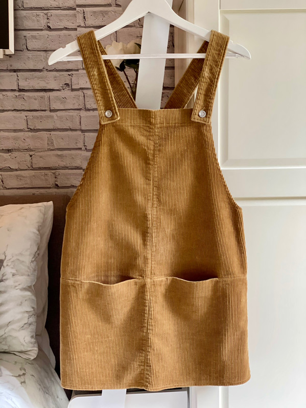 Camel deals pinafore dress