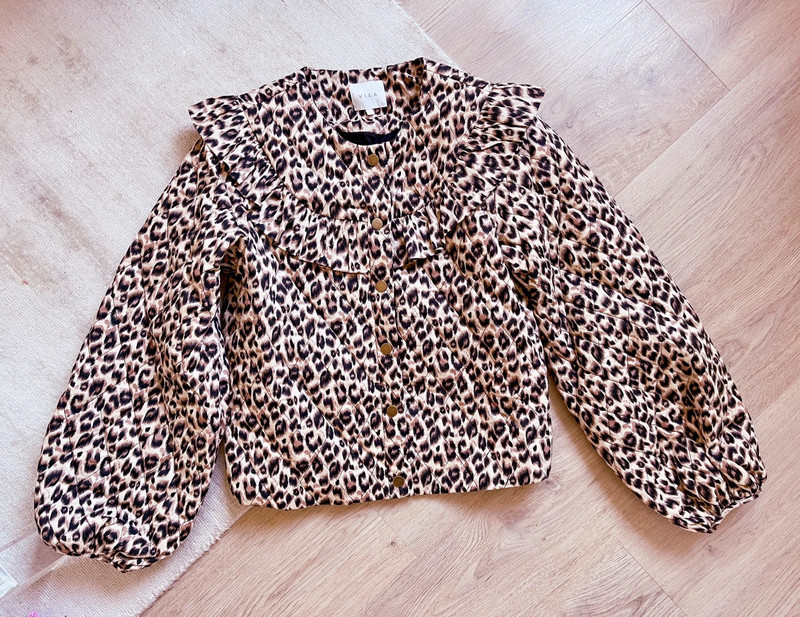 Vila Leopard Leichte Jacke Gr. 38 1