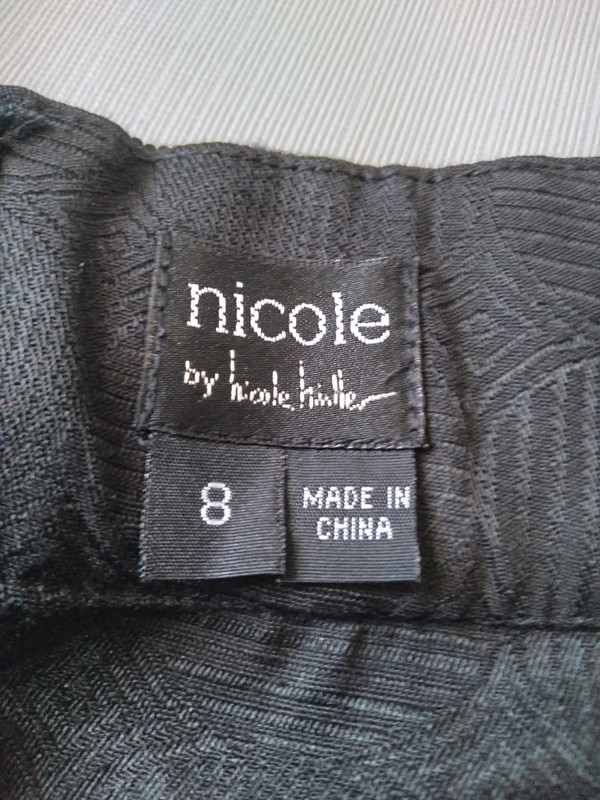 Nicole By Nicole Miller Women's Size 8 Black Knee Length Sleeveless Shift Dress 2