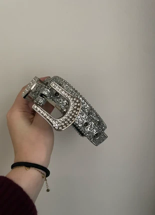 Ceinture brillante argentée fine, marque: y2k, état: Très bon état, taille: 105 cm, 13,90 €, 15,30 € Protection acheteurs incluse