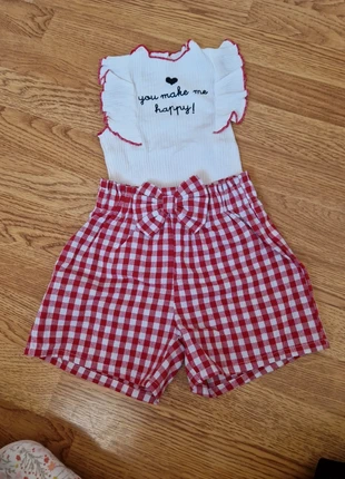 Ensemble vichy rouge T18-24mois, marca: Shein, estado: Muito bom, tamanho: 18-24 meses / 86 cm, €4.00, €4.90 inclui Proteção do Comprador