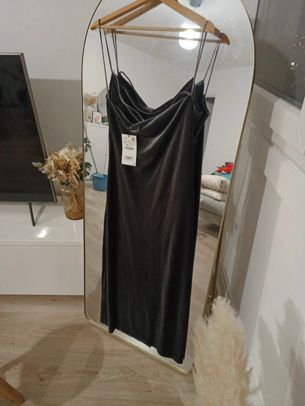 Robe Zara velours gris taille s 3