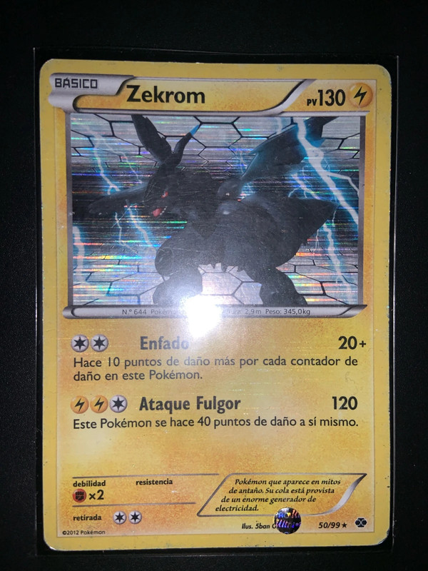 Carte Pokémon zekrom holographique