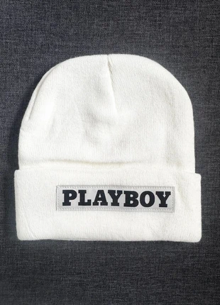Cream White Playboy Beanie Hat, brand: Playboy, condition: New without tags, size: One size, £7.00, £8.05 includes Buyer Protection