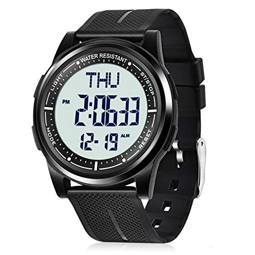 Beeasy Mens Digital Watch Waterproof with Alarm Stopwatch Countdown Timer Dual T 5