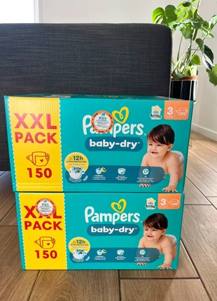 🔹 3 Packs Pampers Baby-Dry Taille 3 XXL – 450 couches – Neufs scellés, marque: Pampers, état: Neuf avec étiquette, taille: 4–9 kg, 50,00 €, 53,20 € Protection acheteurs (Pro) incluse