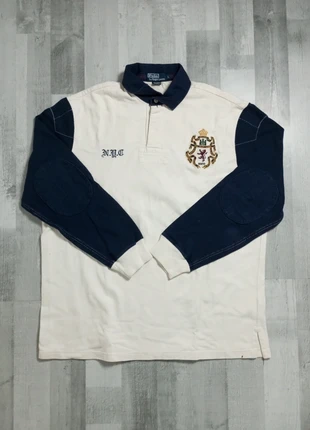 Sweat longs rugby à manches longues bleu marine blanc taille L homme Ralph Lauren, brand: Ralph Lauren, condition: Good, size: L, €20.00, €21.70 includes Buyer Protection Pro