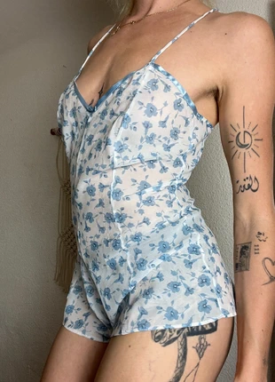 combi short nuisette vintage à fleur girly dress y2k, brand: Vintage Dressing, condition: Very good, size: M / 38 / 10, €17.00, €18.55 includes Buyer Protection