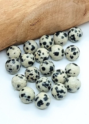 Lot de 20 perles naturelles Jaspe Dalmatien 8mm (NAT8-58), brand: Jaspe dalmatien, condition: Very good, €3.50, €4.38 includes Buyer Protection Pro