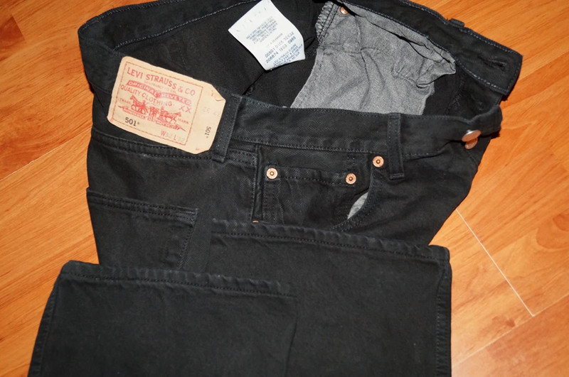 Jeans LEVIS 501 Straight W31 L32 (FR t41) noir brut 1803 4