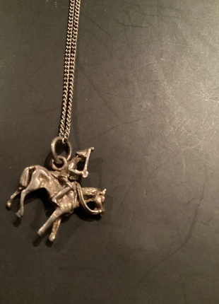 Silver horse rider pendant and chain stamped 935, brand: Silver, condition: Very good, £25.00, £26.95 includes Buyer Protection