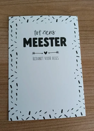 A6 postcard tot ziens meester, marca: Miekinvorm, estado: Novo sem etiquetas, €1.00, €1.75 inclui Proteção do Comprador Pro