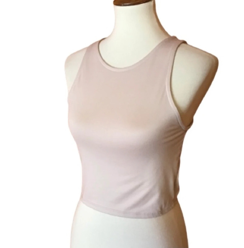 Sexy neutral cropped tank top 1