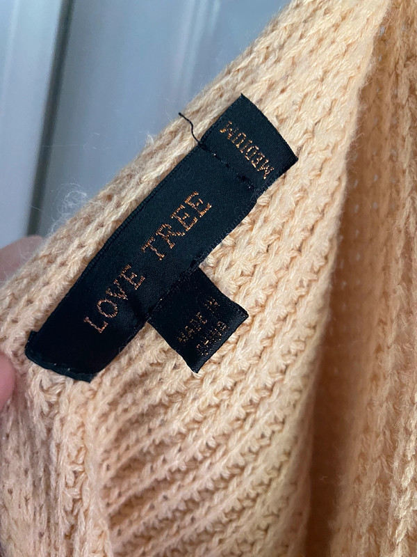 Tan cross back sweater 5