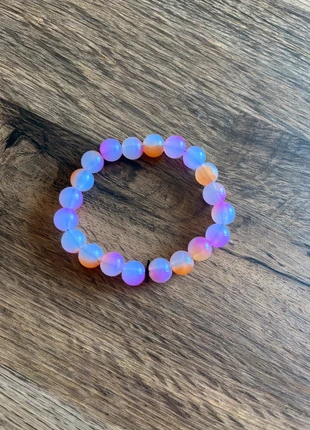 Homemade pink and orange beaded bracelet - small, brand: Homemade, condition: New without tags, £2.00, £2.80 includes Buyer Protection