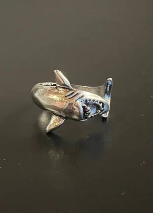 Vintage Silberner Weißer Hai Ring, marque: CHROME, état: Neuf sans étiquette, taille: Ajustable, 14,99 €, 16,44 € Protection acheteurs incluse