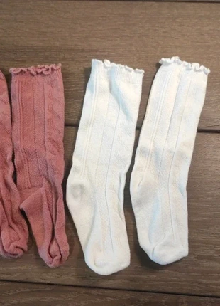 Lot 2 paires de chaussettes rose et blanches, condition: Good, size: EU 22 - 24, €1.00, €1.75 includes Buyer Protection